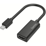 Hama Mini DisplayPort HDMI adapter 200332, 3840&times;2160 @30 Hz, 0.25 m, must, HDCP tugi, heli tugi