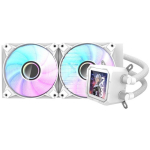 Darkflash DV240S WHITE CPU vesijahutus, 240mm, 800-1800 RPM, 64.05 CFM, 1.85 mm-H₂O, 30 dBa, IPS LCD 320x320, ARGB, Intel/AMD