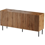 Cama Meble JUNGLE kummut KOM152WO, 152x40.5x74.5cm, wotan tamm, mustad jalad, 3 ust, 3 riiulit, MDF, puitlaastplaat, matt