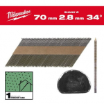 IETVARA NAGLAS, 20&deg;, D VEIDA, 34&deg; D-HEAD 70 MM / RS / B / SC1 - 2.200 PC, 4932492601 MILWAUKEE