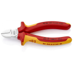 Diagonālie griezēji ar hromētu pārklājumu, Knipex, 70 06 180 SB, izolēti rokturi līdz 1000 V, 180 mm garums