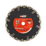 Segmentēta rāmja dziļgriezuma dimanta zāģa asmens 230 x 22.2mm, ātra un dziļa grie&scaron;ana, AW45404, AWTOOLS