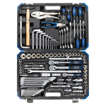 T&ouml;&ouml;riistakomplekt, SCHEPPACH, SCH-41421-5, 142 tk, 1/2", 3/8", 1/4", kroomvanadium teras, kompaktne korpus