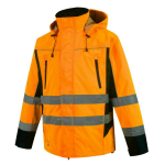 Kohandatav jakk, oranž/must, 2XL, Pesso, DENVER_O-2XL, EN ISO 20471: 2013 Class 2