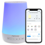 Beebi &ouml;ine LED atmosf&auml;&auml;rilamp valge m&uuml;ra heli ja unelaulude funktsiooniga 7 v&auml;rvi 34 helirežiimi 12 cm valge WN002-WH00BA-A Momcozy