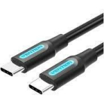 Vention USB-C kuni USB-C kaabel COSBF 1m must, 3A vool, 480Mbps andmeedastus, mugav k&auml;epide, vastupidav