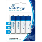 Mediarange Alkaline Akud AA 1.5V 4tk, 1850mAh, 0.092kg