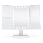 Rio Kokkuvolditav LED meigikpeegel MMFD-WH-EU/1,3, 2x/3x, USB 5V, 180&deg; p&ouml;&ouml;ratav, puutetundlik aktiveerimine