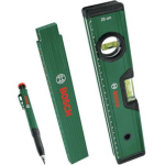 Bosch 1600A02X2S m&auml;rgistuskomplekt, 2m kokkupandav joonlaud, 25cm vesilood, 0,05mm/m, pliiats, 3 tk