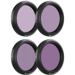Freewell 4 ND/PL filtrite komplekt DJI Osmo Action 5 Pro jaoks, FW-OA5-BRG, ND8/PL, ND16/PL, ND32/PL, ND64/PL, tolmukindel