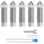 ELEGOO Neptune 4 Plus/Max karastatud terasest otsikute komplekt 50.204.0090, 0.4mm x3, 0.6mm x1, 0.8mm x1, puhastusn&otilde;elad