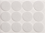 Pa&scaron;līmējo&scaron;i filca paliktņi 28mm, VOREL, 74833, 12 gab. balti, 2.5 mm biezums
