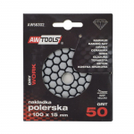Sauss dimanta pulē&scaron;anas spilventiņ&scaron; 100mm, Grit 50, AW56302, AWTOOLS