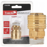 Ātrā savienotāja sievie&scaron;u ārējā vītne 1/2", Tvardy, T00288, izturīgs misiņ&scaron;