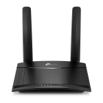 TP-Link TL-MR100 4G LTE traadita N300 ruuter 300 Mbps 2.4 GHz 2 eemaldatavat antenni Must