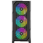 Xilence Arvutikorpus XG181, Midi Tower, 3x 140 mm ARGB ventilaatorit, 1x 120 mm PWM ventilaator, Must, 7 laienduse pesa