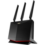 Asus traadita marsruuter 4G-AC86U, WAN RJ-45, Wi-Fi 5, 2533 Mbit/s, 4 LAN porti, 6 antenni, 1 USB 2.0 port, 128 MB m&auml;lukaart