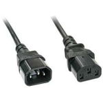 Lindy toitekaabli pikendaja C14 kuni C13 30331 2m, must, VDE heakskiidetud, t&auml;ielikult vormitud pistikud