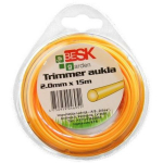 Besk Trimmeri n&ouml;&ouml;r 9046951, 15m, 2,0mm, &Uuml;mmargune, Rohu ja kerged umbrohud