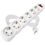 Emos Pikendus P1625R, 5m, 6x2P+PE, l&uuml;liti, PVC, 3680W, laste kaitse