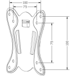 Maclean MC-715A televiisori kinnitus, Max VESA 100x100mm, 13-27", 25kg, seinakinnitus, must, sobib monitoridele