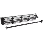 Gembird patch paneel NPP-C648CM-001, 48 porti, 19'', 2U, CAT 6, RJ-45, 50&mu; kullatud kontaktid, must