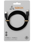 Sbox USB kaabel TYPEC-1-B, 1m, 480 Mbps, p&otilde;imitud kaabel, must