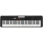 Casio CT-S200 MIDI klaviatuur MU CT-S200 BK, 61 klahv, USB, 48-h&auml;&auml;le pol&uuml;foonia, 60 laulu, LCD, 6xAA, 9.5V, 5.5W, must/valge
