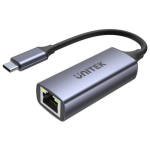 Unitek U1323A USB-C&ndash;RJ-45 adapter, 1 Gbps, PD 100 W, USB-C isane, RJ-45 emane, hall