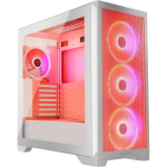 Modecom Volcano Expanse S Apex ARGB AT-EXPANSE-SG-20-000000-0002, Midi tower, valge, 4 ventilaatorit, 2x2.5", 3x3.5", USB-C