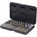 Padrun ja otsak kmpl 1/4&acute;&acute;,3/8&acute;&acute;,1/2&acute;&acute; TX 57osa 911.4305 & KST KS Tools