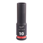 SHOCKWAVE&trade; IMPACT DUTY TRIECIENIZTURĪGAS UZGRIEŽŅU MUCIŅAS, 10 MM 3/8" IMPACT SOCKET DEEP - 1 PC, 4932480284 MILWAUKEE