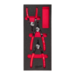 SPROSTGREDZENU SPICO KNAIBĻU PUTU IELIKTŅU KOMPLEKTS, 3 PC CIRCLIP PLIERS FOAM INSERT SET, 4932493632 MILWAUKEE