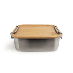 Pusdienu kārba 'Bamboo-Clip', nerūsējo&scaron;ais tērauds, bambusa vāks, R562104, Origin Outdoors