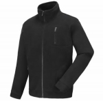 Fliisjakker, must, XL, Pesso, FMJN-XL, 2-kihiline mikrofiiberkangas, lukuga sulgemine, kaks k&uuml;lgmist taskut