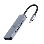 Gembird USB adapter Type-C HDMI/USB3/5-in-1 A-CM-COMBO5-02, 1 HDMI, 1 USB-C, 1 USB 2.0, 1 USB 3.1, 1 Audio-Out