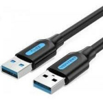 Vention USB 3.0 Mees Mehe kabel 0.5m must CONBD, andmeedastuskiirus 5 Gbps