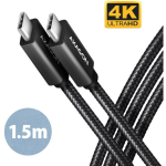 CABLE USB-C TO USB-C 1.5M 100W/BLACK BUCM32-CM15AB AXAGON