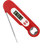 Browin elektrooniline kulinaarne termomeeter kokkuklapitava sondiga -50 kuni +300&deg;C, punane, 10 cm sond, magnet, pudeli avaja