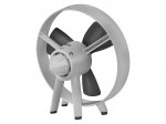 Lauaventilaator koju kontorisse ja k&auml;mpingusse 18W &Oslash;20cm 8tolli kummilabad kompaktne Safe Blade 8 385052 Eurom