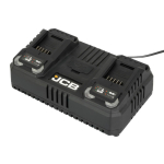 JCB JCB-18DC-45 Professional 18V kahe pesaga kiirlaadija JCB Li-Ion akude laadimiseks 4.5A &uuml;hildub JCB 18V akudega