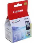 Canon Tindi kassett CL-513 2971B001, 13ml, 349 lehte, Ts&uuml;aan, Fuksia, Kollane