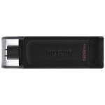 Kingston USB M&auml;lupulk DataTraveler 70 DT70/128GB, 128 GB, USB Type-C, must, USB 3.2 Gen 1, 1000 MB/s, 900 MB/s