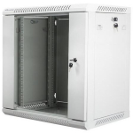 Lanberg Seinale kinnitatav rack WF01-6412-10S, 600mm, 12U, 60kg, IP20, klaasid uks, 2 ventilaatori pesa, 4 vertikaalset riba
