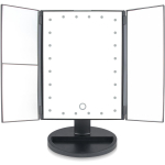 Rio Kokkuvolditav LED meigikpeegel MMFD-EU/1,6, 2x/3x, USB 5V, 180&deg; p&ouml;&ouml;ratav, puutetundlik aktiveerimine