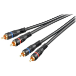 Goobay Stereo RCA kaabel 2x RCA, 50032, 1.5m, 2 x RCA pistik, topelt kaitse