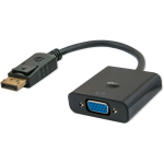 Savio CL-90 video adapter, DisplayPort&ndash;VGA (D-Sub), 0,2 m, 10,8 Gbit/s, 1920x1080, must