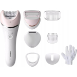 Philips BRE721/00 8000 Series Wet and Dry Epilator White, Pink