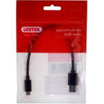 UNITEK kaabel USB-C&ndash;USB-A 3.1, Y-C490BK, 0,25m, sirged pistikud, must