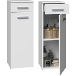 Topeshop NEL V DS BIEL vannitoa hoiukapp, valge, M-MP-SL-NEL-V DS-BIA, 300x300x850mm, 1 uks, 1 sahtel, 3 riiulit, vabalt seisev